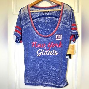 New York Giants NFL Team Apparel Short Sleeve Shirt Top- Size Lg  NWT